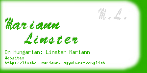 mariann linster business card